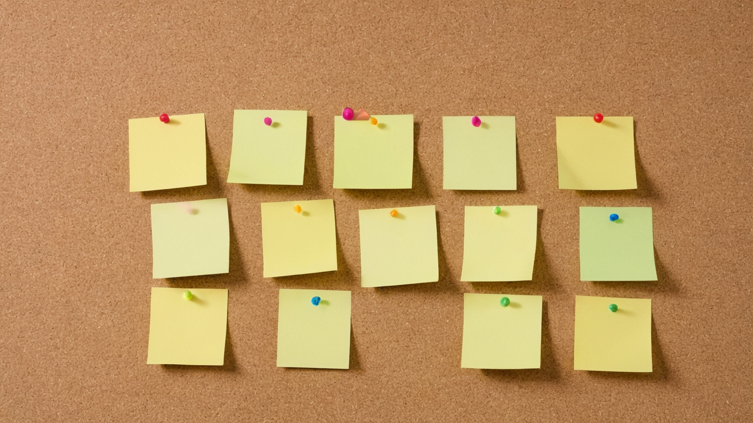 Notification sorting with blank sticky notes