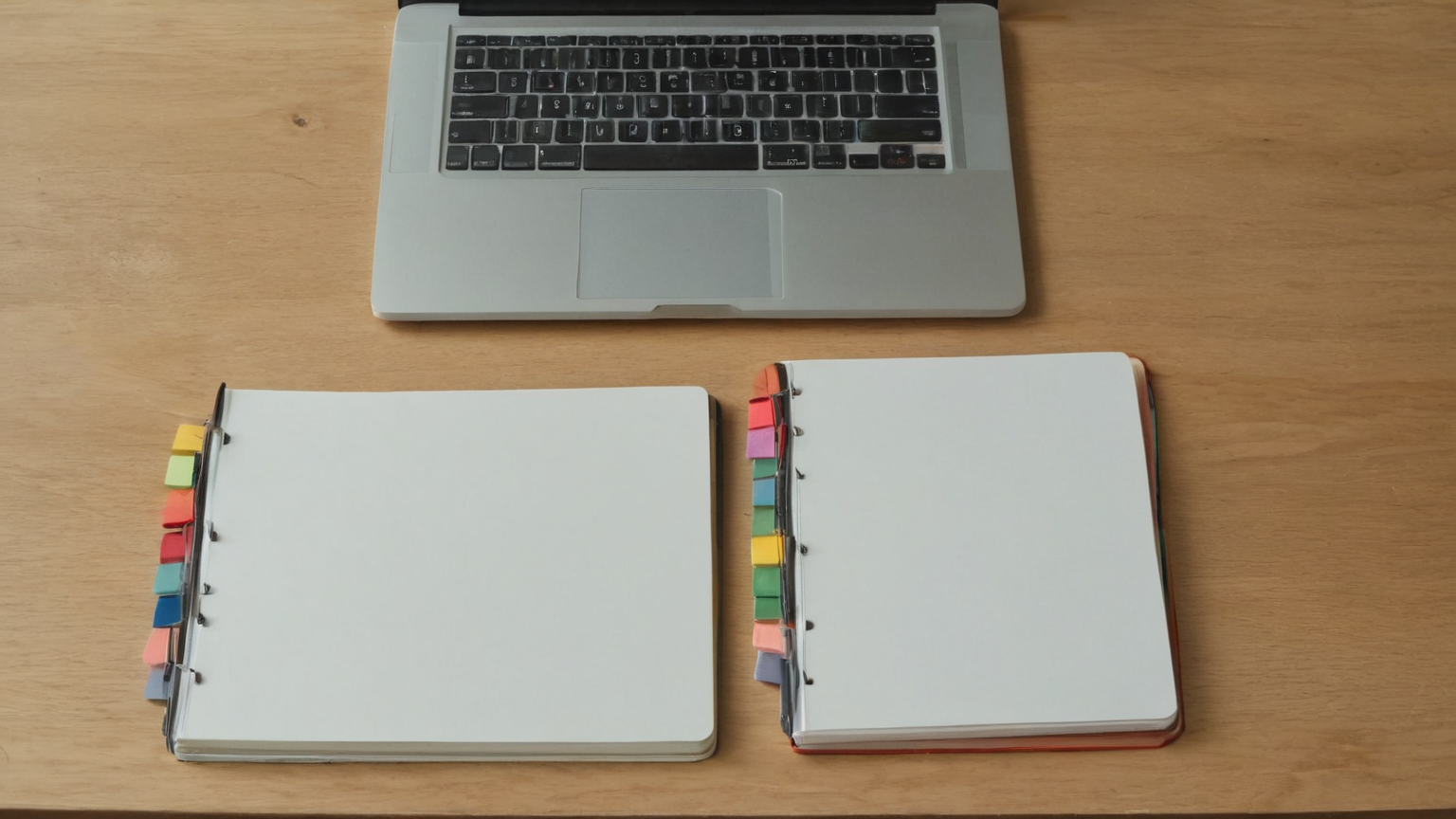 Tabbed notebooks with no readable text
